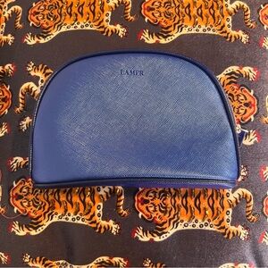 NEW  La Mer skincare makeup toiletries bag case blue.